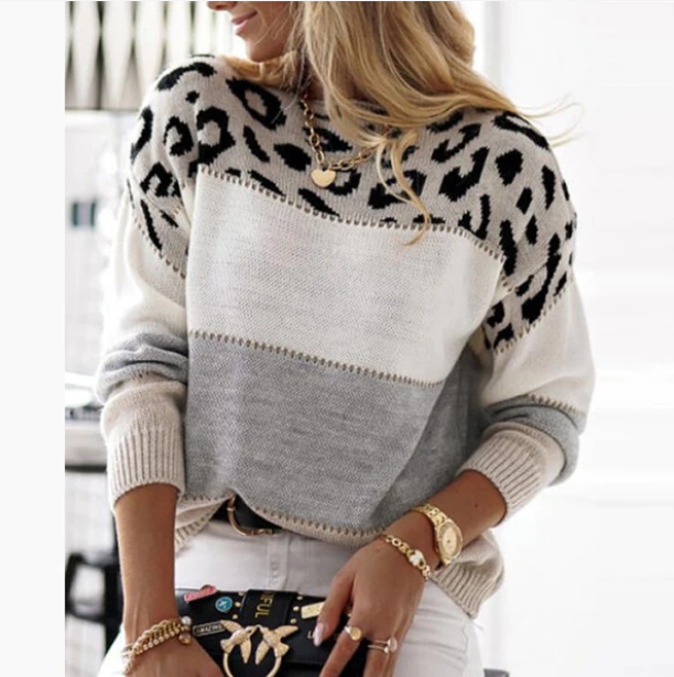 Xanthia Leopard Sweater | Warm en stijlvol