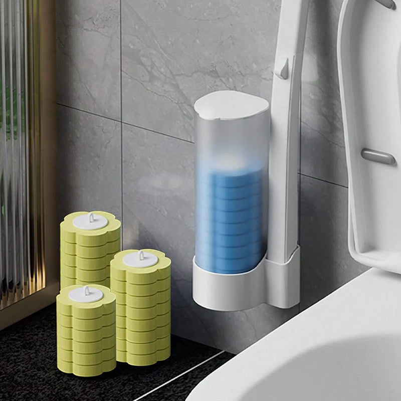 Toilet borstel + 12 tabletten | Altijd een schone toiletborstel