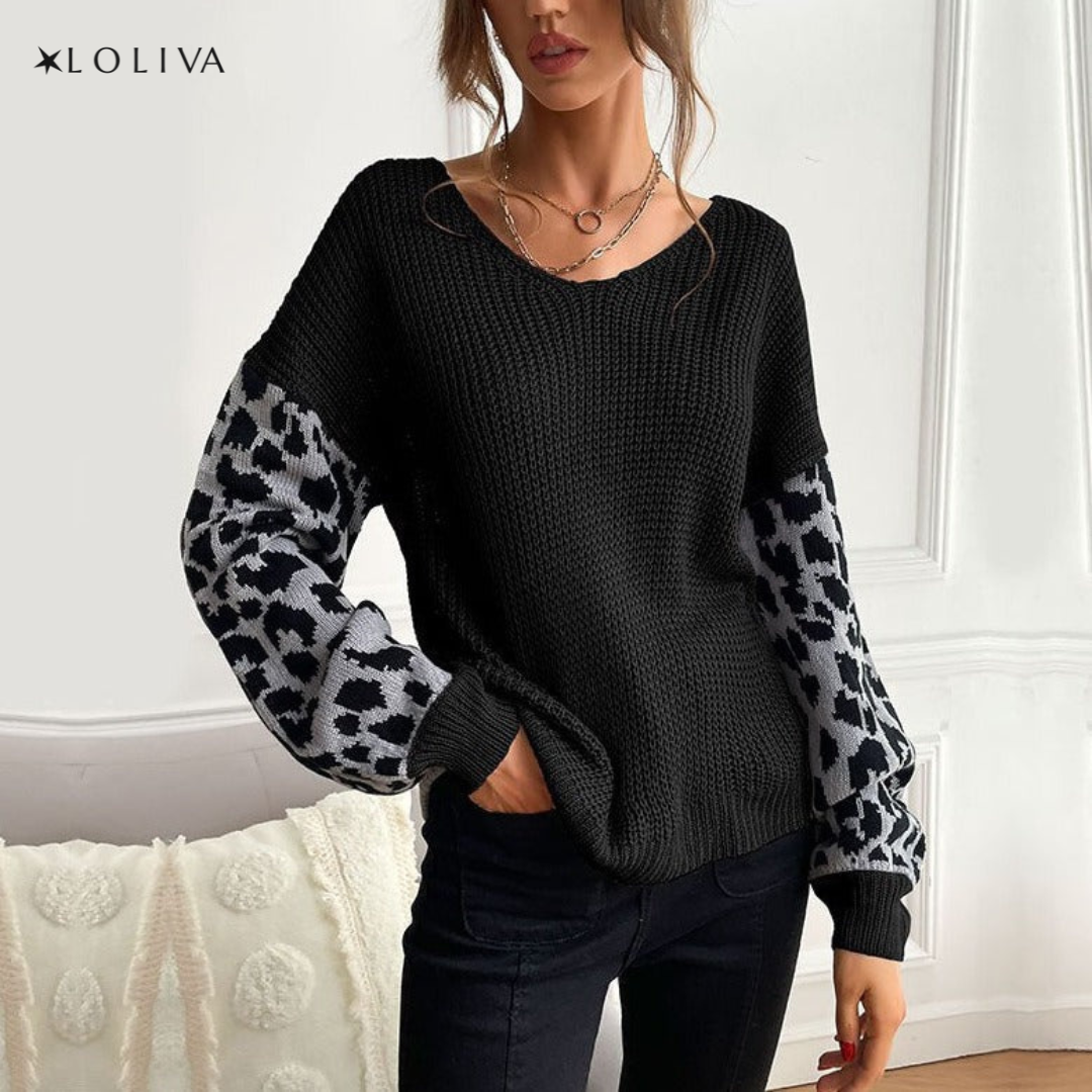 Loliva's - Eilela® | Lässiger Pullover mit Leopardenmuster!