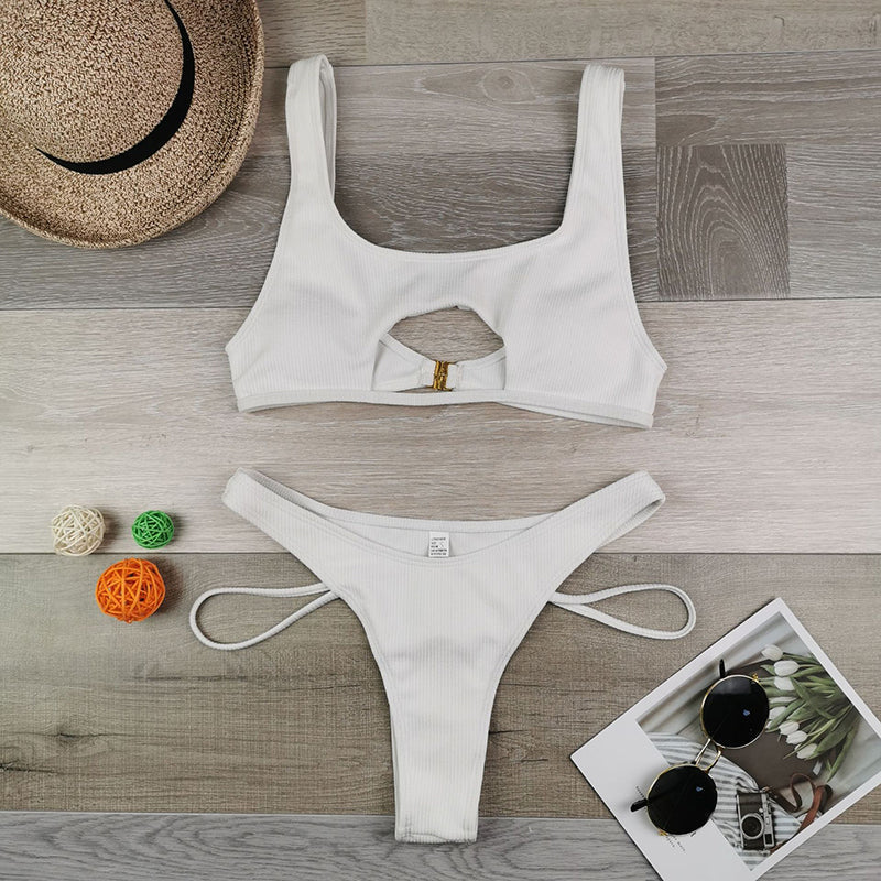 Aquaveo® | Cut Out Bikini Set met hoge taille