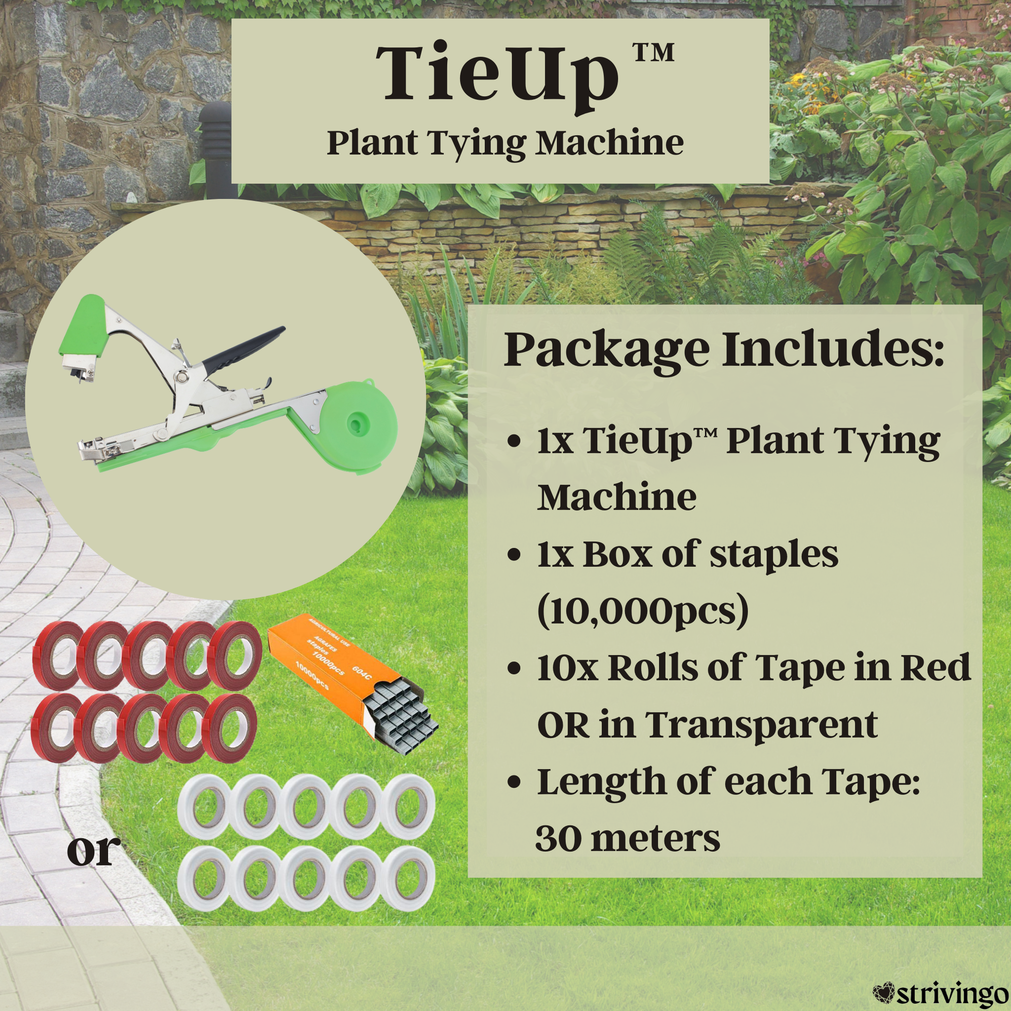 TieUp | Planten Bindtang + 10 Rollen tape GRATIS