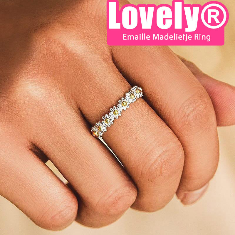 (1+1 Gratis) Lovely® | Emaille Madeliefje Ring