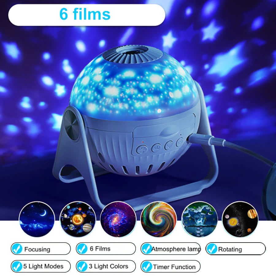 Night Sky Lamp - Galaxy Projector (Incl.6 films)